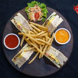 City Kebab Special Club Sandwich With French Fries